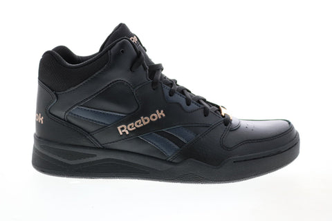 Reebok Royal BB4500 HI2 FX2366 Womens Black Leather Basketball Inspired Sneakers Shoes