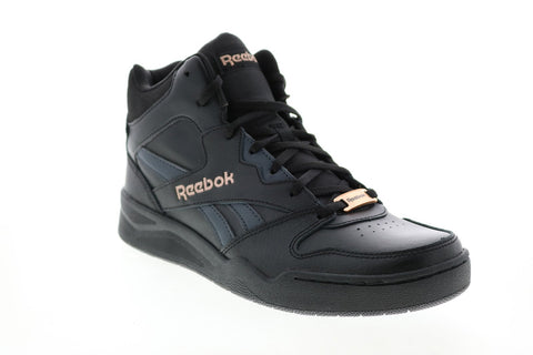 Reebok Royal BB4500 HI2 FX2366 Womens Black Leather Basketball Inspired Sneakers Shoes