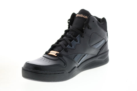 Reebok Royal BB4500 HI2 FX2366 Womens Black Leather Basketball Inspired Sneakers Shoes