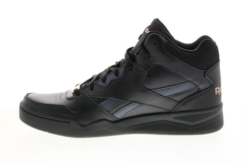 Reebok Royal BB4500 HI2 FX2366 Womens Black Leather Basketball Inspired Sneakers Shoes