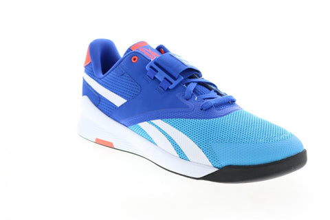 Reebok Lifter PR II FX3227 Mens Blue Canvas Athletic Weightlifting Shoes 