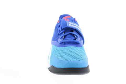 Reebok Lifter PR II FX3227 Mens Blue Canvas Athletic Weightlifting Shoes 