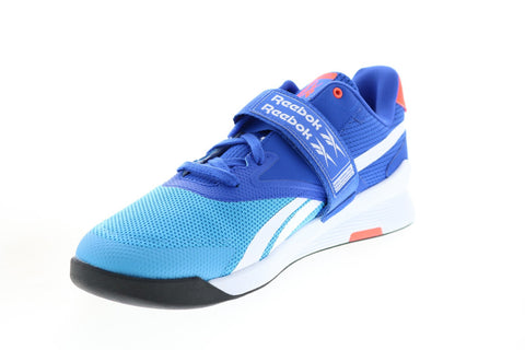 Reebok Lifter PR II FX3227 Mens Blue Canvas Athletic Weightlifting Shoes 