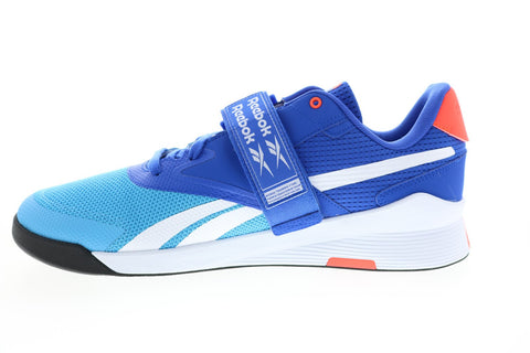 Reebok Lifter PR II FX3227 Mens Blue Canvas Athletic Weightlifting Shoes 