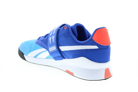 Reebok Lifter PR II FX3227 Mens Blue Canvas Athletic Weightlifting Shoes 