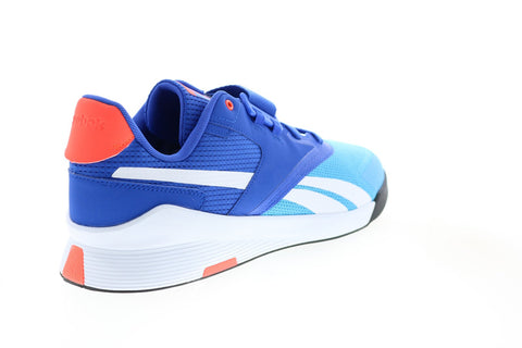 Reebok Lifter PR II FX3227 Mens Blue Canvas Athletic Weightlifting Shoes 