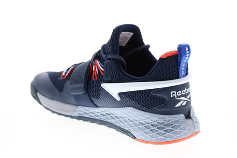 Reebok Nano X Froning FX3230 Mens Blue Mesh Athletic Cross Training Shoes