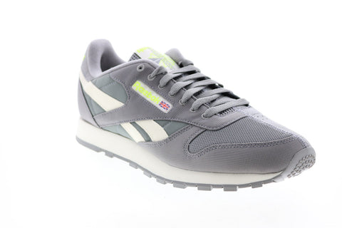 Reebok Classic Leather FY7550 Mens Gray Leather Lifestyle Sneakers Shoes 
