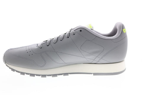 Reebok Classic Leather FY7550 Mens Gray Leather Lifestyle Sneakers Shoes 