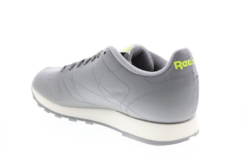 Reebok Classic Leather FY7550 Mens Gray Leather Lifestyle Sneakers Shoes 