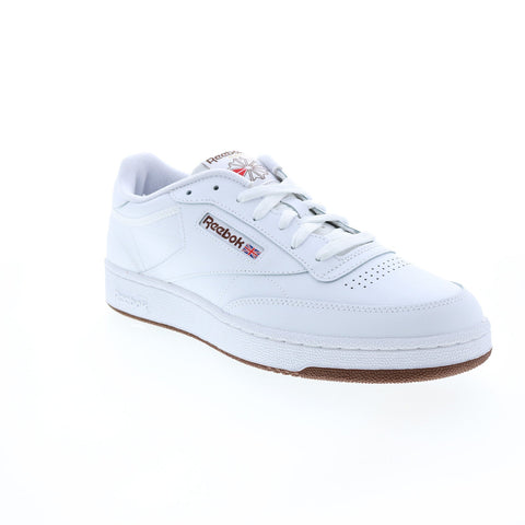 Reebok Club C 85 FZ6012 Mens White Leather Lace Up Lifestyle Sneakers Shoes