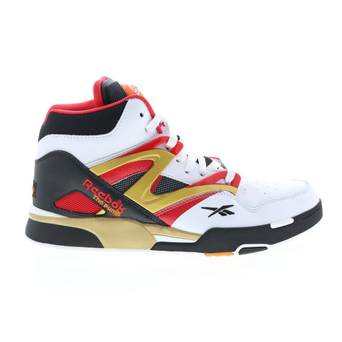 Reebok Pump Omni Zone II Mens White Basketball Inspired Sneakers Shoes