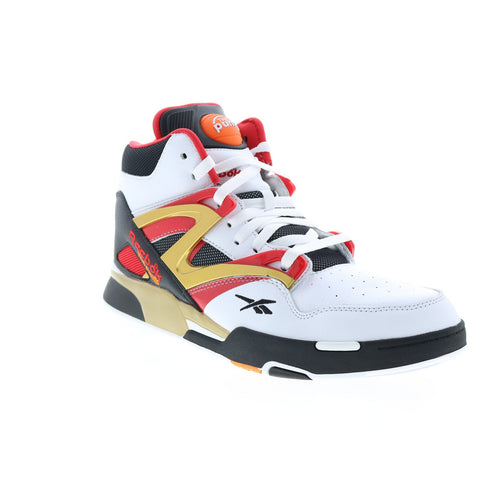 Reebok Pump Omni Zone II Mens White Basketball Inspired Sneakers Shoes