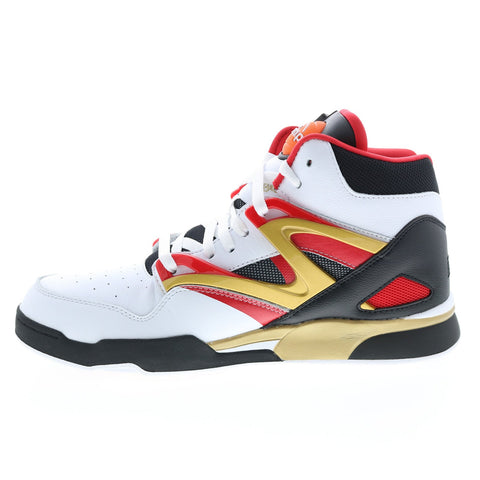 Reebok Pump Omni Zone II Mens White Basketball Inspired Sneakers Shoes