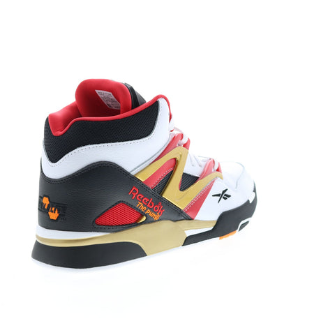 Reebok Pump Omni Zone II Mens White Basketball Inspired Sneakers Shoes