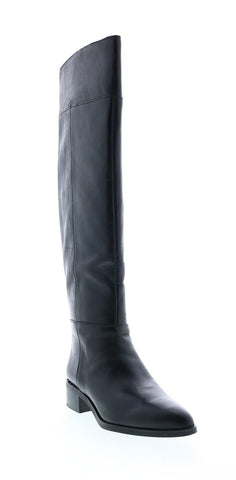 Franco Sarto Daya G7529L1001 Womens Black Leather Zipper Knee High Boots