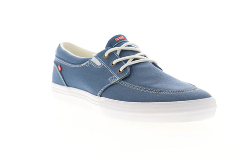 Globe Attic GBATTIC Mens Blue Canvas Low Top Lace Up Skate Sneakers Shoes