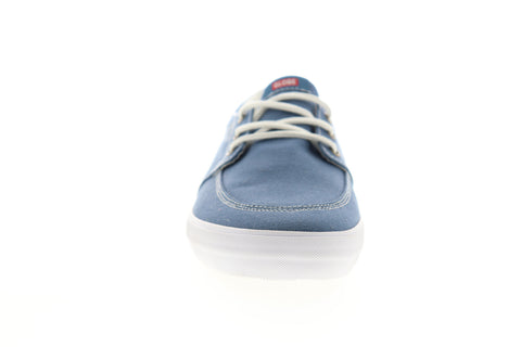 Globe Attic GBATTIC Mens Blue Canvas Low Top Lace Up Skate Sneakers Shoes