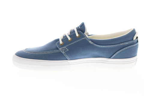 Globe Attic GBATTIC Mens Blue Canvas Low Top Lace Up Skate Sneakers Shoes