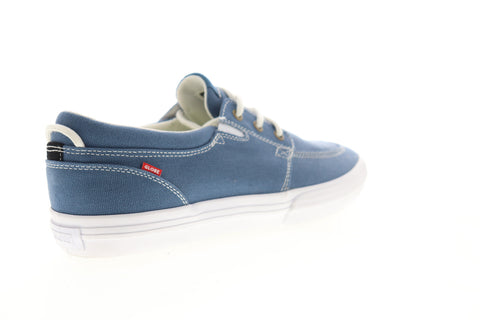 Globe Attic GBATTIC Mens Blue Canvas Low Top Lace Up Skate Sneakers Shoes