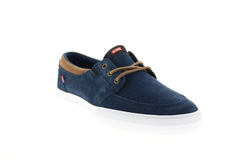 Globe Attic GBATTIC Mens Blue Suede Skate Inspired Sneakers Shoes