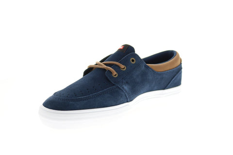 Globe Attic GBATTIC Mens Blue Suede Skate Inspired Sneakers Shoes