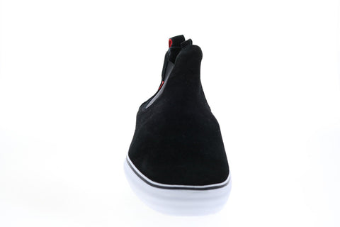 Globe Dover GBDOVER Mens Black Suede Slip On Skate Inspired Sneakers Shoes