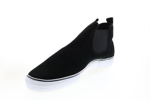Globe Dover GBDOVER Mens Black Suede Slip On Skate Inspired Sneakers Shoes