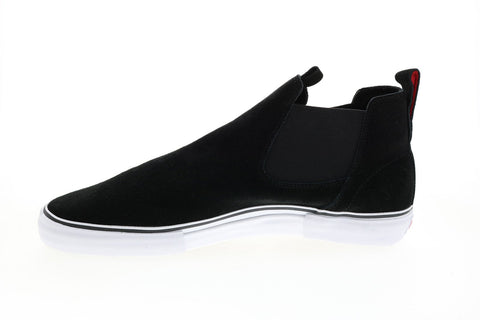 Globe Dover GBDOVER Mens Black Suede Slip On Skate Inspired Sneakers Shoes
