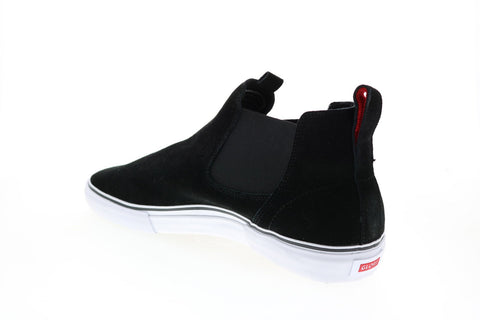 Globe Dover GBDOVER Mens Black Suede Slip On Skate Inspired Sneakers Shoes