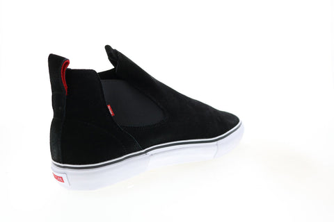 Globe Dover GBDOVER Mens Black Suede Slip On Skate Inspired Sneakers Shoes