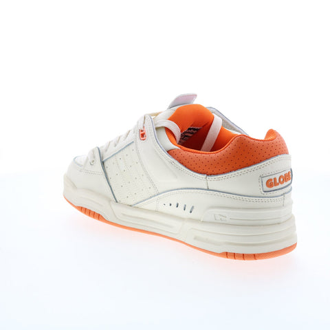 Globe Fusion GBFUS Mens Beige Leather Lace Up Skate Inspired Sneakers Shoes