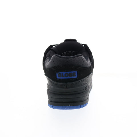 Globe Fusion GBFUS Mens Black Leather Lace Up Skate Inspired Sneakers Shoes