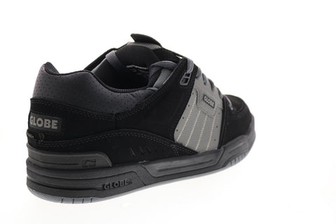 Globe Fusion GBFUS Mens Black Nubuck Skate Inspired Sneakers Shoes