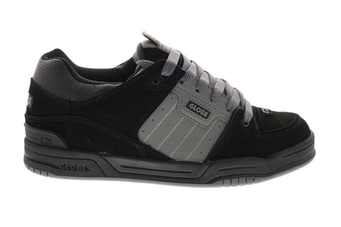 Globe Fusion GBFUS Mens Black Nubuck Skate Inspired Sneakers Shoes