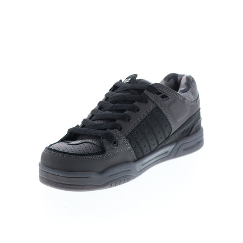 Globe Fusion GBFUS Mens Black Leather Skate Inspired Sneakers Shoes