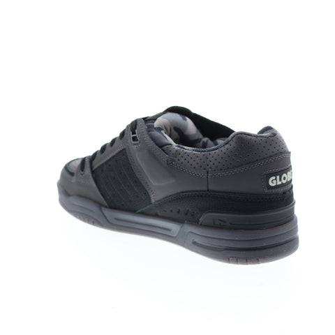 Globe Fusion GBFUS Mens Black Leather Skate Inspired Sneakers Shoes