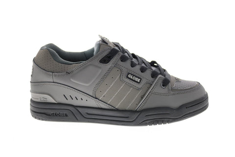 Globe Fusion GBFUS Mens Gray Leather Skate Inspired Sneakers Shoes