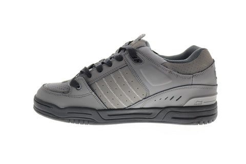 Globe Fusion GBFUS Mens Gray Leather Skate Inspired Sneakers Shoes
