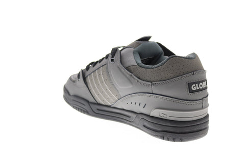 Globe Fusion GBFUS Mens Gray Leather Skate Inspired Sneakers Shoes