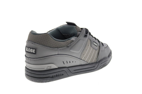Globe Fusion GBFUS Mens Gray Leather Skate Inspired Sneakers Shoes