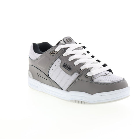Globe Fusion GBFUS Mens Gray Leather Lace Up Skate Inspired Sneakers Shoes