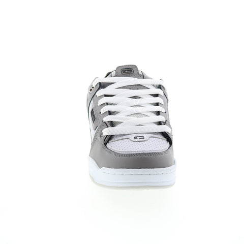 Globe Fusion GBFUS Mens Gray Leather Lace Up Skate Inspired Sneakers Shoes