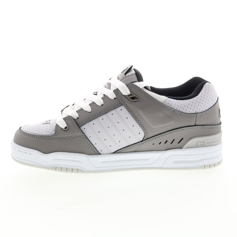 Globe Fusion GBFUS Mens Gray Leather Lace Up Skate Inspired Sneakers Shoes