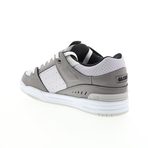Globe Fusion GBFUS Mens Gray Leather Lace Up Skate Inspired Sneakers Shoes
