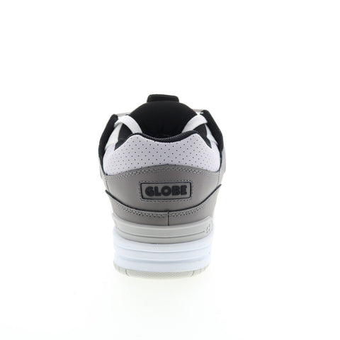 Globe Fusion GBFUS Mens Gray Leather Lace Up Skate Inspired Sneakers Shoes