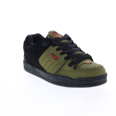 Globe Fusion GBFUS Mens Green Nubuck Lace Up Skate Inspired Sneakers Shoes