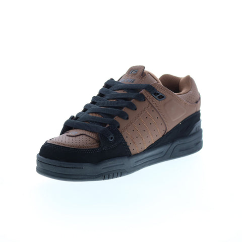 Globe Fusion GBFUS Mens Brown Leather Lace Up Skate Inspired Sneakers Shoes