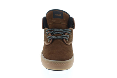 Globe Motley Mid Mens Brown Suede Athletic Lace Up Skate Shoes