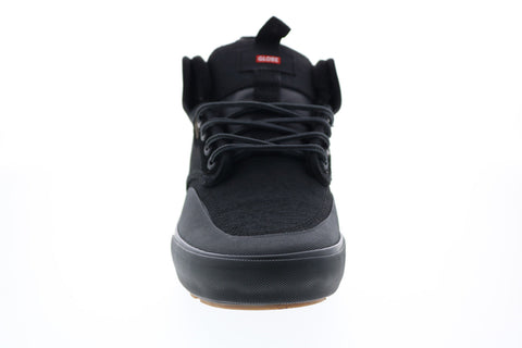 Globe Motley Mid GBMOTLEYM Mens Black Leather Skate Inspired Sneakers Shoes